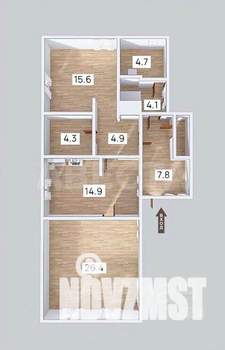 Дом 84м&sup2;, 1-этажный, участок 639 сот.  