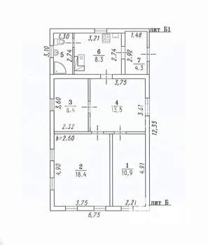 Дом 71м&sup2;, 1-этажный, участок 4 сот.  