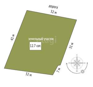 Дом 51м², 1-этажный, участок 13 сот.  