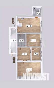 Дом 84м&sup2;, 1-этажный, участок 4 сот.  