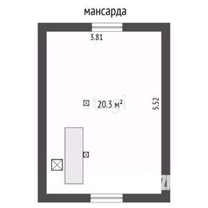 Дом 58м&sup2;, 2-этажный, участок 7 сот.  