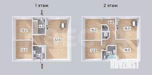 Коттедж 134м², 2-этажный, участок 4 сот.  