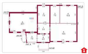 Дом 78м&sup2;, 1-этажный, участок 3 сот.  