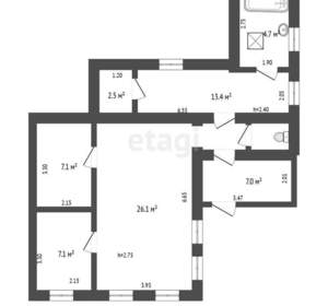 Дом 30м², 1-этажный, участок 2 сот.  