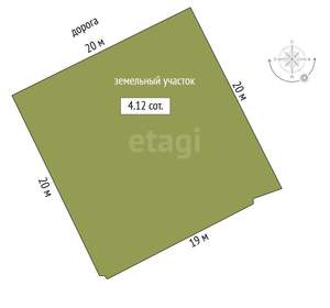 Дача 76м², 1-этажный, участок 4 сот.  