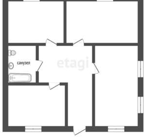 Дом 120м², 1-этажный, участок 6 сот.  