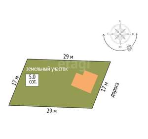 Дом 62м², 2-этажный, участок 5 сот.  