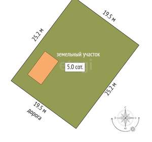 Дом 44м&sup2;, 2-этажный, участок 5 сот.  