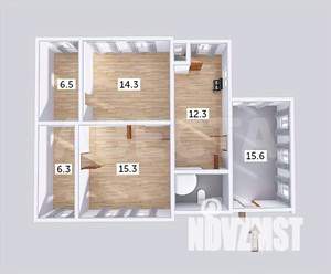 Дом 72м², 1-этажный, участок 4 сот.  