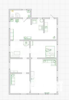 Дом 88м&sup2;, 1-этажный, участок 4 сот.  