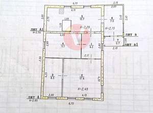 Дом 60м², 1-этажный, участок 3 сот.  