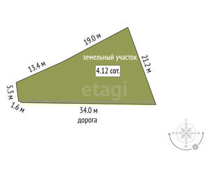 Дом 48м&sup2;, 2-этажный, участок 4 сот.  