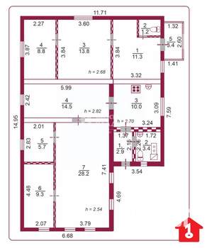Дом 118м&sup2;, 1-этажный, участок 5 сот.  