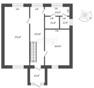 Дом 172м², 2-этажный, участок 6 сот.  