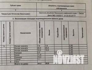 Дом 64м², 1-этажный, участок 4 сот.  