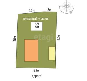Дом 49м², 1-этажный, участок 7 сот.  