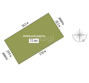 Дом 71м², 1-этажный, участок 7 сот.  