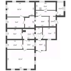 Дом 119м&sup2;, 1-этажный, участок 3 сот.  