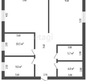 Дом 92м&sup2;, 1-этажный, участок 5 сот.  