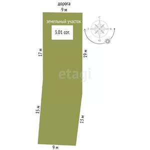 Дом 50м², 1-этажный, участок 3 сот.  