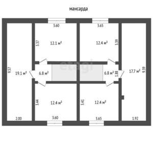 Дом 130м&sup2;, 2-этажный, участок 5 сот.  