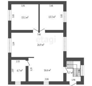 Дом 180м², 2-этажный, участок 8 сот.  