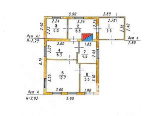 Дом 47м², 1-этажный, участок 4 сот.  