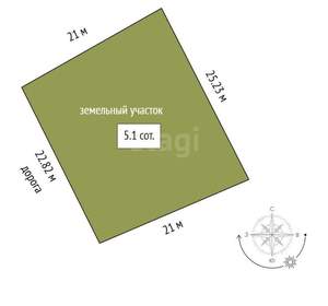 Дача 21м², 2-этажный, участок 5 сот.  
