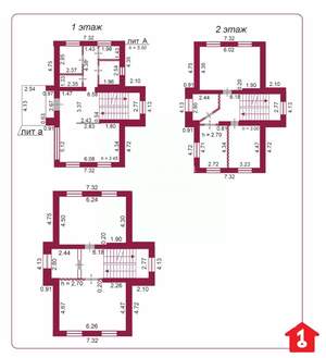 Дом 247м², 2-этажный, участок 9 сот.  