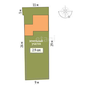 Дом 49м&sup2;, 1-этажный, участок 3 сот.  