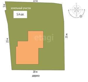 Дом 93м², 1-этажный, участок 5 сот.  