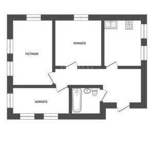 Дом 71м², 1-этажный, участок 7 сот.  