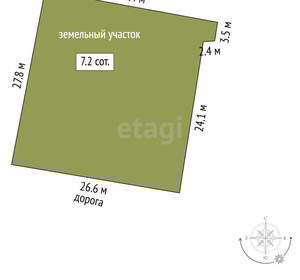 Дом 14м&sup2;, 2-этажный, участок 7 сот.  