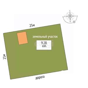 Дом 61м&sup2;, 2-этажный, участок 9 сот.  