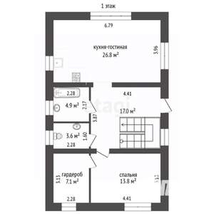 Дом 157м², 2-этажный, участок 5 сот.  