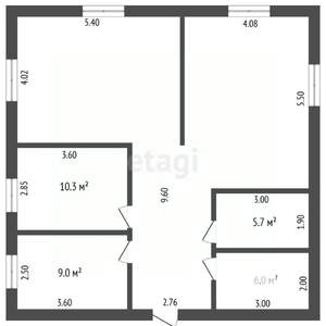 Дом 92м&sup2;, 1-этажный, участок 5 сот.  