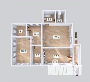 Дом 105м², 1-этажный, участок 5 сот.  