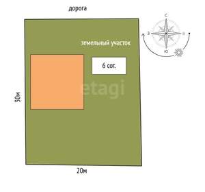 Дом 100м², 1-этажный, участок 6 сот.  