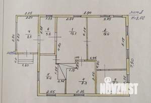 Дом 59м², 1-этажный, участок 9 сот.  