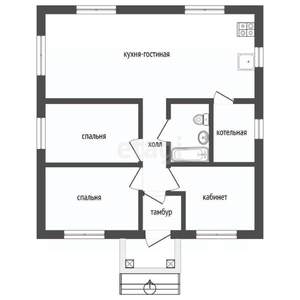 Дом 125м², 1-этажный, участок 8 сот.  