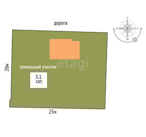 Дом 54м², 2-этажный, участок 5 сот.  