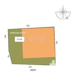 Дом 220м², 1-этажный, участок 1 сот.  