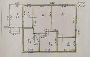 Дом 59м&sup2;, 1-этажный, участок 9 сот.  