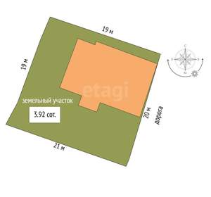 Дом 120м², 1-этажный, участок 392 сот.  