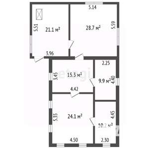 Дом 109м², 1-этажный, участок 6 сот.  