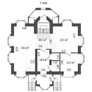 Дом 302м², 3-этажный, участок 20 сот.  