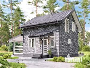 Дом 96м&sup2;, 2-этажный, участок 6 сот.  