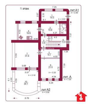 Таунхаус 265м², 2-этажный, участок 5 сот.  