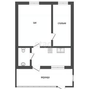 Дом 42м&sup2;, 1-этажный, участок 2 сот.  