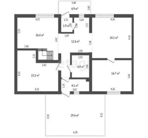 Дом 173м², 2-этажный, участок 6 сот.  